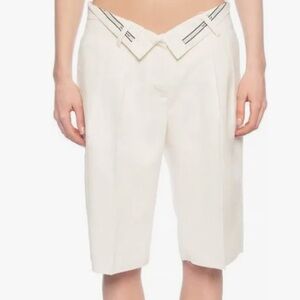 Alexander Wang White Flipped Waistband Shorts